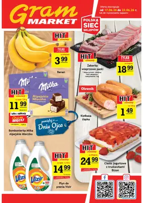 Gram Market - gazetka promocyjna Gazetka od środy 17.06 do wtorku 23.06