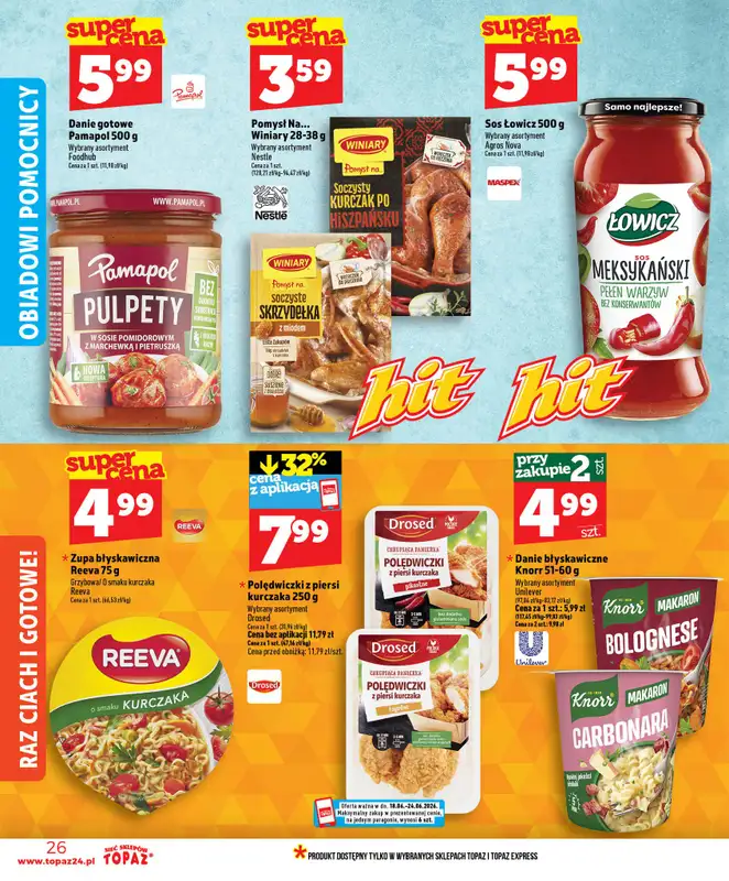 TOPAZ - gazetka promocyjna Nowa gazetka od czwartku, 18.06 od czwartku 18.06 do środy 24.06 - strona 26