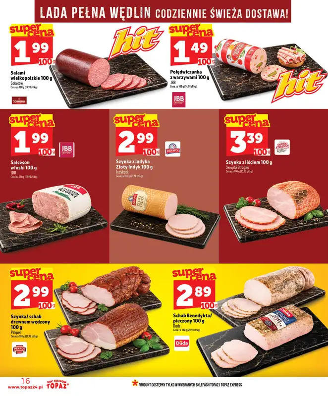 TOPAZ - gazetka promocyjna Nowa gazetka od czwartku, 18.06 od czwartku 18.06 do środy 24.06 - strona 16