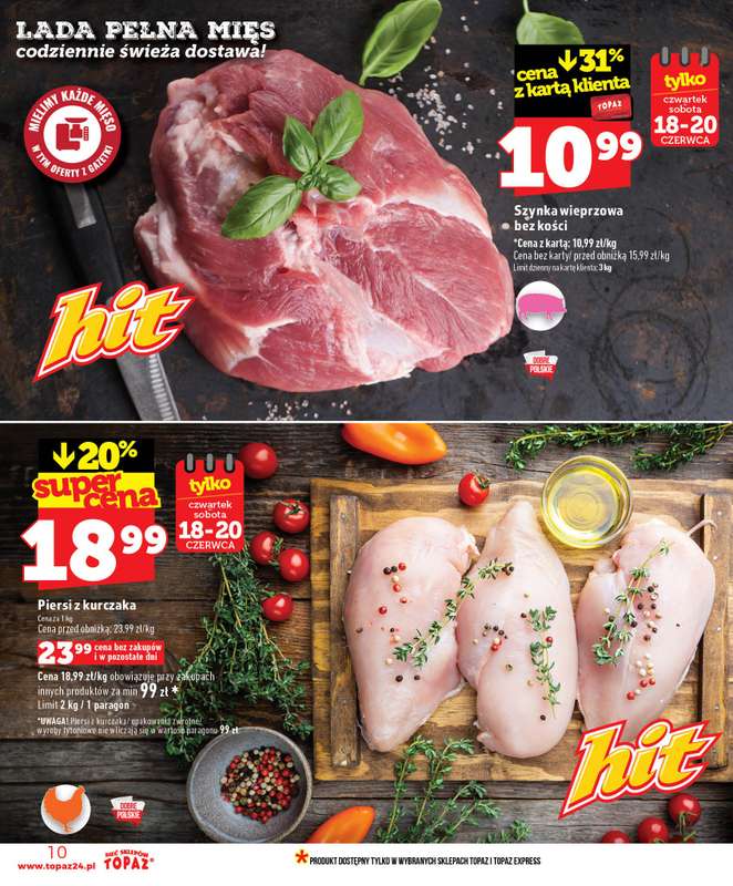 TOPAZ - gazetka promocyjna Nowa gazetka od czwartku, 18.06 od czwartku 18.06 do środy 24.06 - strona 10