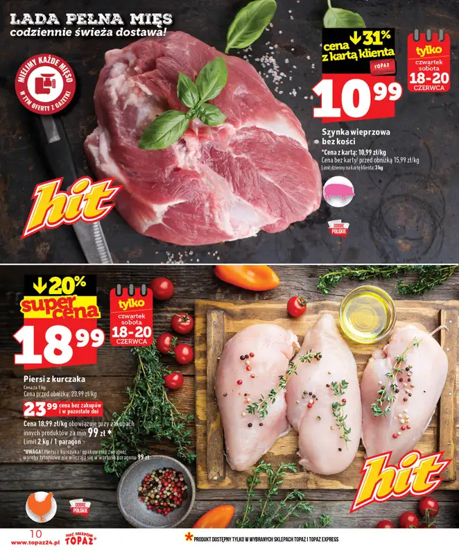 TOPAZ - gazetka promocyjna Nowa gazetka od czwartku, 18.06 od czwartku 18.06 do środy 24.06 - strona 10