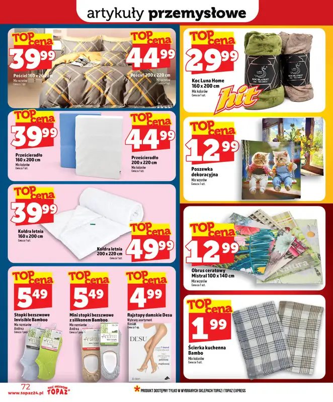 TOPAZ - gazetka promocyjna Nowa gazetka od czwartku, 18.06 od czwartku 18.06 do środy 24.06 - strona 72