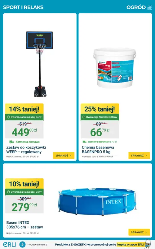 ERLI - gazetka promocyjna Lato w ogrodzie z Erli! od poniedziałku 15.06 do niedzieli 21.06 - strona 5