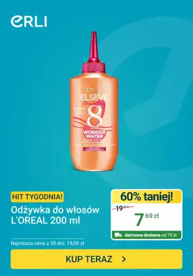 ERLI - gazetka promocyjna Hit tygodnia - Odżywka od środy 17.06 do niedzieli 21.06