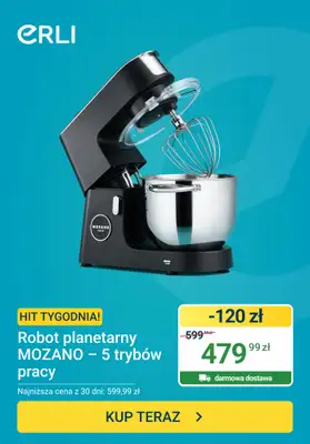 ERLI - gazetka promocyjna Hit tygodnia - Robot planetarny od środy 17.06 do niedzieli 21.06