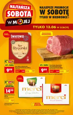 Biedronka - gazetka promocyjna Najtańsza sobota od soboty 13.06 do soboty 13.06