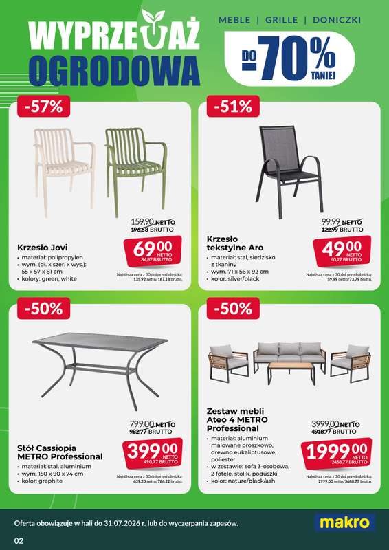 Makro - gazetka promocyjna Wyprzedaż Ogrodowa od piątku 12.06 do piątku 31.07 - strona 2