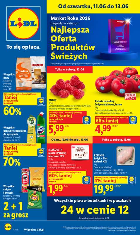 Lidl - gazetka promocyjna Oferta od czwartku od czwartku 11.06 do soboty 13.06