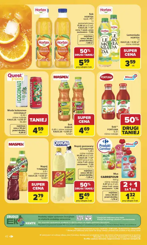 Carrefour - gazetka promocyjna Gazetka Carrefour od poniedziałku od poniedziałku 15.06 do soboty 20.06 - strona 44