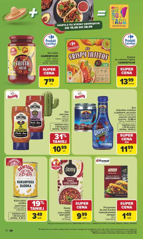 Carrefour - gazetka promocyjna Gazetka Carrefour od poniedziałku od poniedziałku 15.06 do soboty 20.06 - strona 18