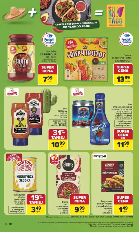 Carrefour Market - gazetka promocyjna Gazetka Carrefour Market od poniedziałku od poniedziałku 15.06 do soboty 20.06 - strona 18