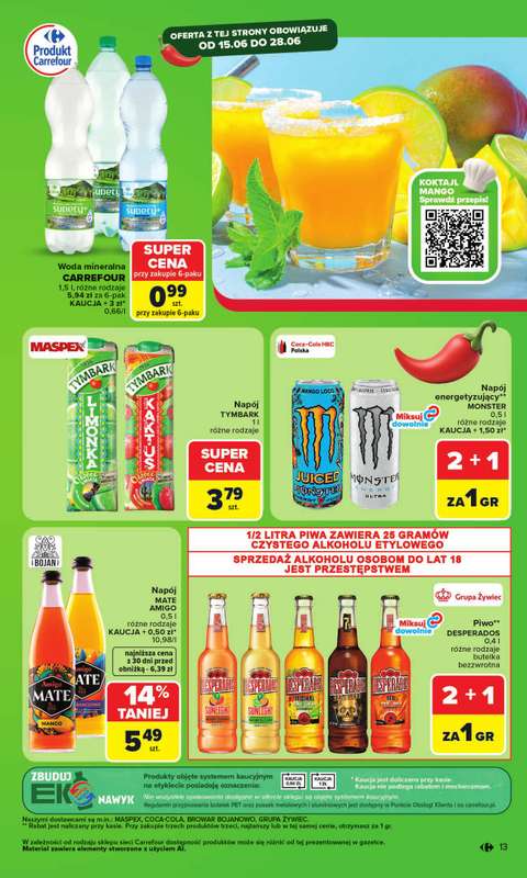 Carrefour Market - gazetka promocyjna Gazetka Kuchnia Meksykańska od poniedziałku 15.06 do niedzieli 28.06 - strona 13