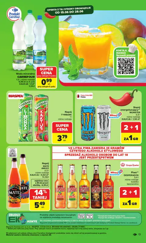 Carrefour Market - gazetka promocyjna Gazetka Kuchnia Meksykańska od poniedziałku 15.06 do niedzieli 28.06 - strona 13