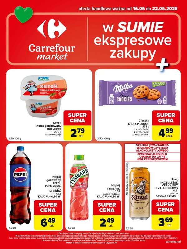 Carrefour Market - gazetka promocyjna Gazetka Carrefour Market w SUMIE ekspresowe zakupy od wtorku 16.06 do poniedziałku 22.06 - strona 2