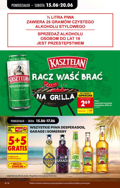 Biedronka - gazetka promocyjna Od poniedziałku, Z ladą tradycyjną od poniedziałku 15.06 do soboty 20.06 - strona 72