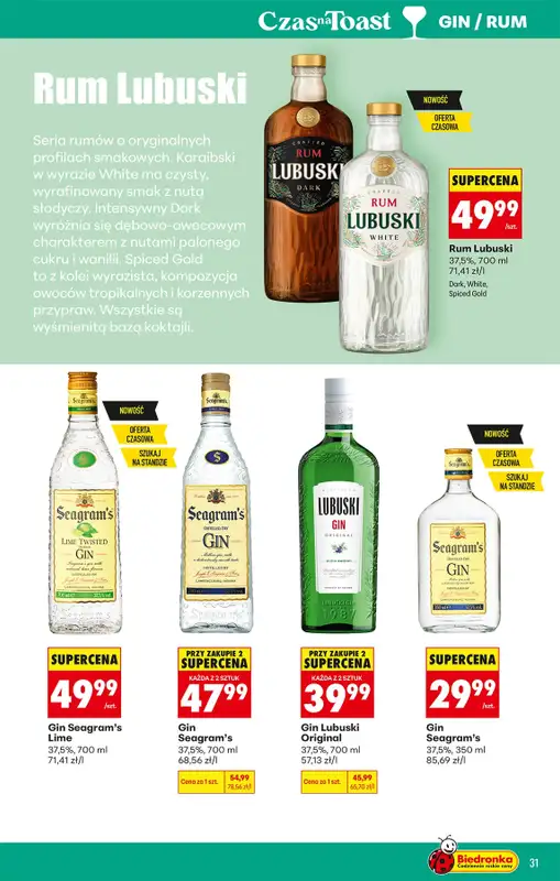Biedronka - gazetka promocyjna Czas na Toast! od poniedziałku 15.06 do niedzieli 28.06 - strona 33