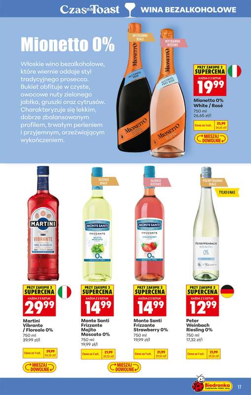 Biedronka - gazetka promocyjna Czas na Toast! od poniedziałku 15.06 do niedzieli 28.06 - strona 19