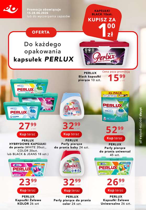 Poczta Polska - gazetka promocyjna Gazetka od poniedziałku 15.06 do niedzieli 28.06