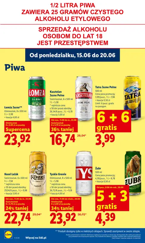 Lidl - gazetka promocyjna Oferta od poniedziałku od poniedziałku 15.06 do środy 17.06 - strona 78