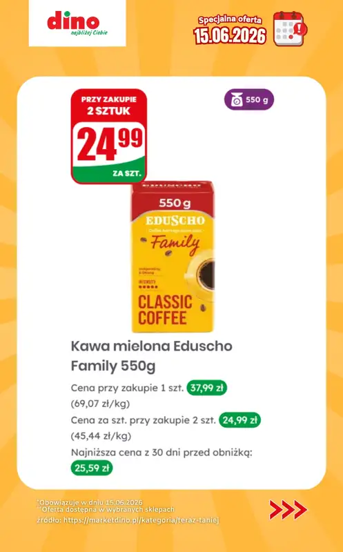 Dino - gazetka promocyjna Specjalna oferta na 15.06.2026 - promocje spoza gazetki od poniedziałku 15.06 do poniedziałku 15.06 - strona 4
