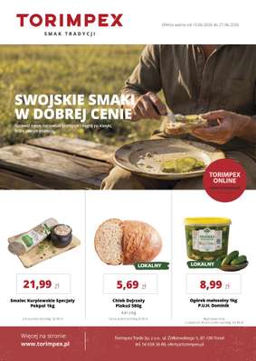 Torimpex Toruńska Sieć Sklepów Spożywczych - gazetka promocyjna Gazetka  do soboty 27.06