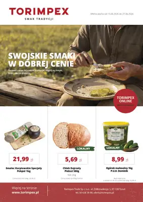 Torimpex Toruńska Sieć Sklepów Spożywczych - gazetka promocyjna Gazetka  do soboty 27.06