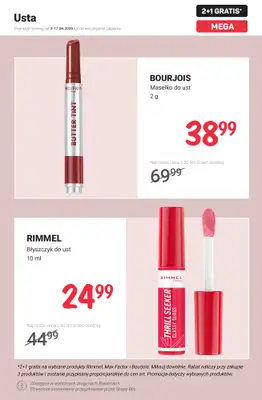 Rossmann - gazetka promocyjna 2+1 gratis na wybrane produkty Rimmel, Max Factor i Bourjois od poniedziałku 15.06 do środy 17.06 - strona 10
