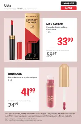 Rossmann - gazetka promocyjna 2+1 gratis na wybrane produkty Rimmel, Max Factor i Bourjois od poniedziałku 15.06 do środy 17.06 - strona 9
