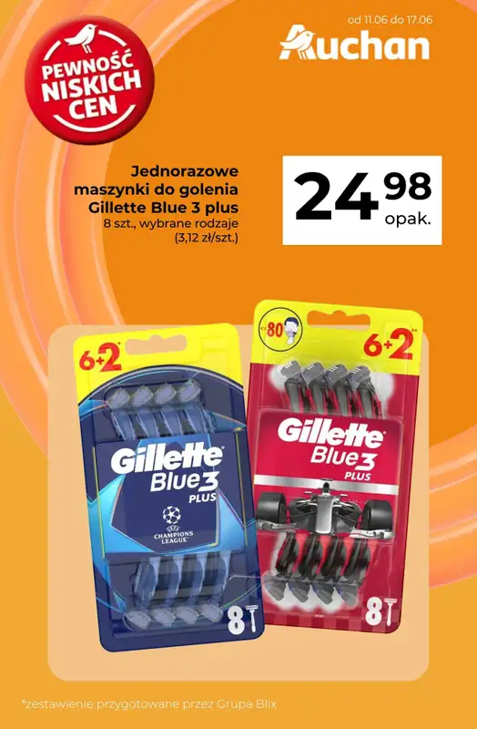 Auchan - gazetka promocyjna Maszynki do golenia w super cenie od poniedziałku 15.06 do środy 17.06 - strona 4