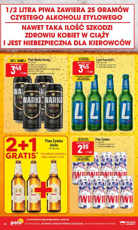 POLOmarket - gazetka promocyjna Gazetka od środy 17.06 do wtorku 23.06 - strona 52