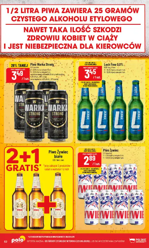 POLOmarket - gazetka promocyjna Gazetka od środy 17.06 do wtorku 23.06 - strona 52