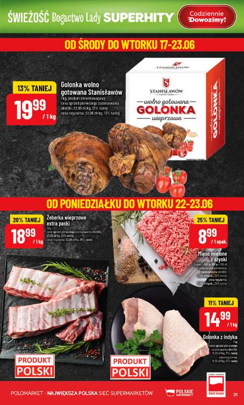 POLOmarket - gazetka promocyjna Gazetka od środy 17.06 do wtorku 23.06 - strona 21