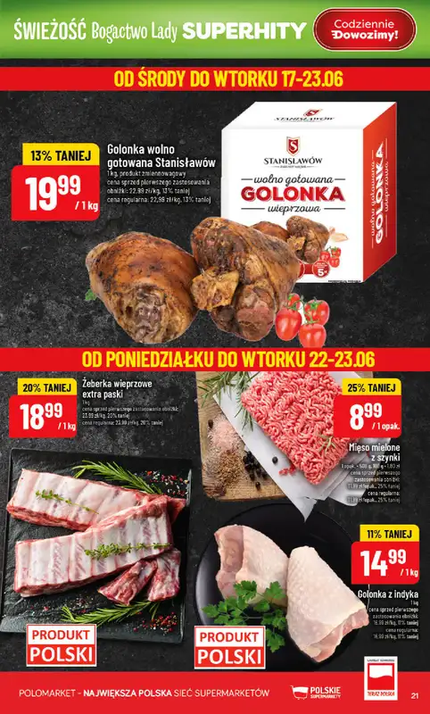 POLOmarket - gazetka promocyjna Gazetka od środy 17.06 do wtorku 23.06 - strona 21