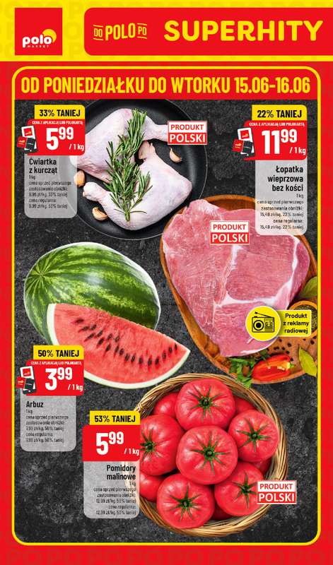 POLOmarket - gazetka promocyjna Super hity od poniedziałku 15.06 do wtorku 16.06