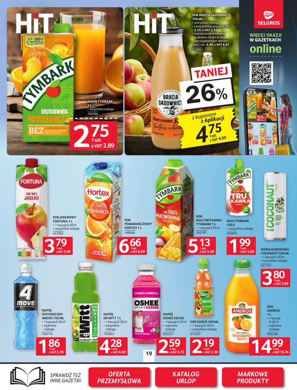 Selgros - gazetka promocyjna Oferta spożywcza od czwartku 18.06 do środy 01.07 - strona 19