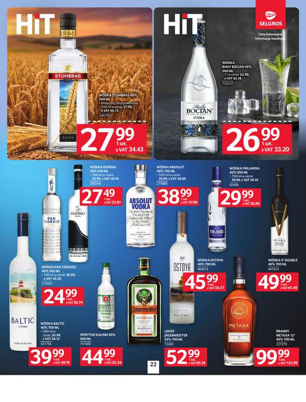 Selgros - gazetka promocyjna Oferta spożywcza od czwartku 18.06 do środy 01.07 - strona 22