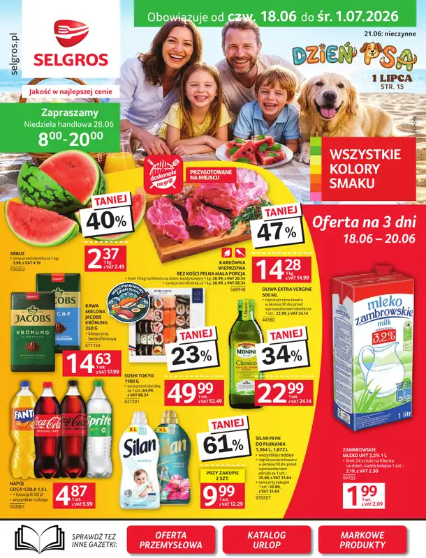 Selgros - gazetka promocyjna Oferta spożywcza od czwartku 18.06 do środy 01.07
