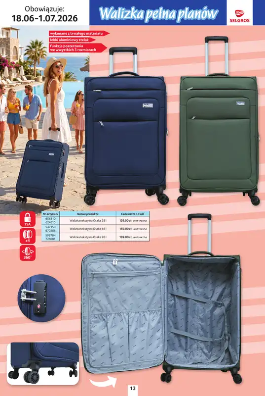 Selgros - gazetka promocyjna Katalog Urlop od czwartku 18.06 do środy 01.07 - strona 13