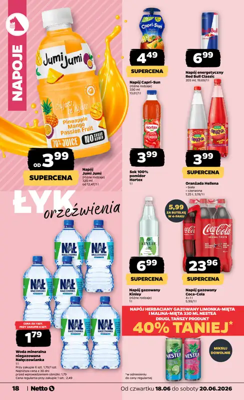 Netto - gazetka promocyjna Oferta spożywcza od czwartku 18.06 do soboty 20.06 - strona 18