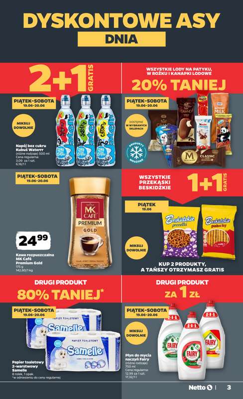 Netto - gazetka promocyjna Oferta spożywcza od czwartku 18.06 do soboty 20.06 - strona 3
