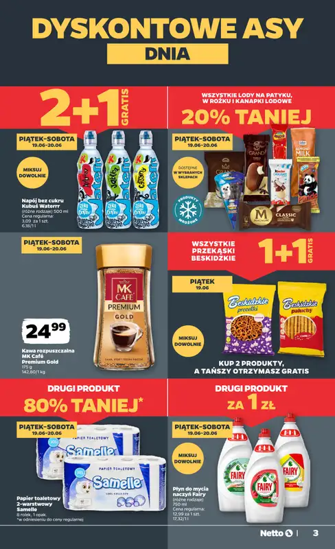 Netto - gazetka promocyjna Oferta spożywcza od czwartku 18.06 do soboty 20.06 - strona 3