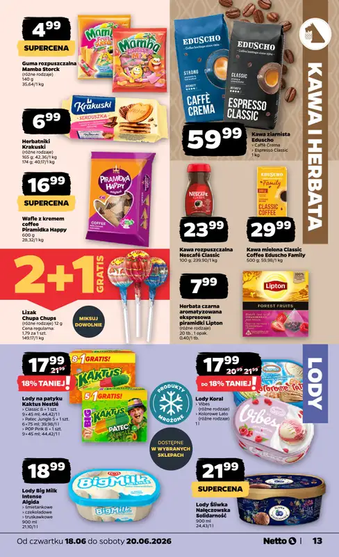 Netto - gazetka promocyjna Oferta spożywcza od czwartku 18.06 do soboty 20.06 - strona 13