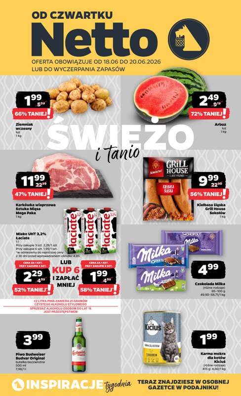 Netto - gazetka promocyjna Oferta spożywcza od czwartku 18.06 do soboty 20.06