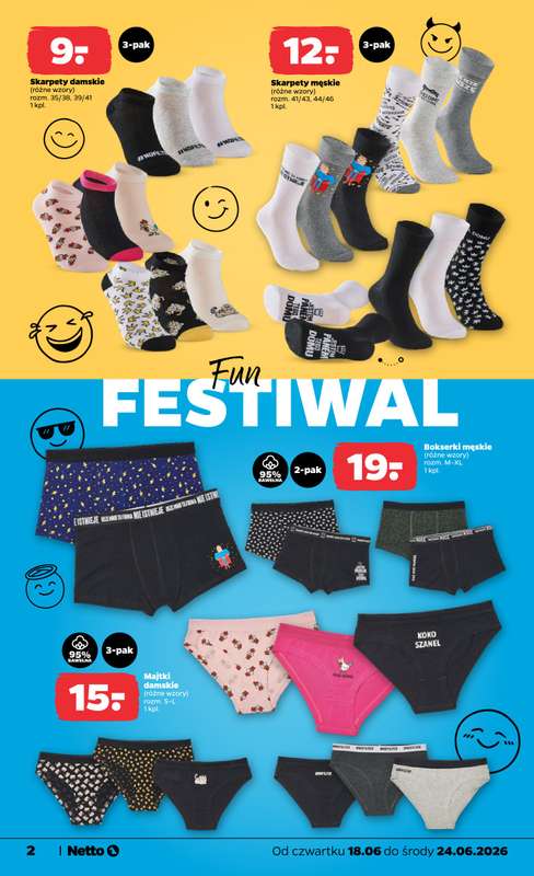 Netto - gazetka promocyjna Inspiracje tygodnia Fun Festiwal  do środy 24.06 - strona 2