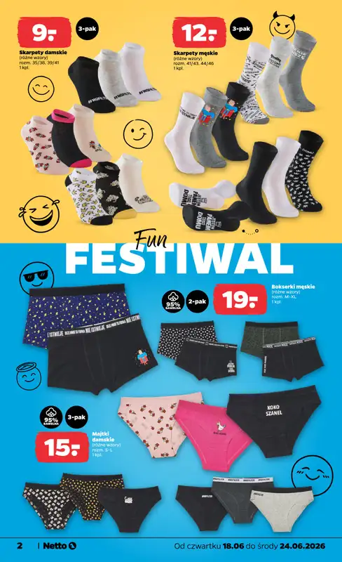 Netto - gazetka promocyjna Inspiracje tygodnia Fun Festiwal  do środy 24.06 - strona 2