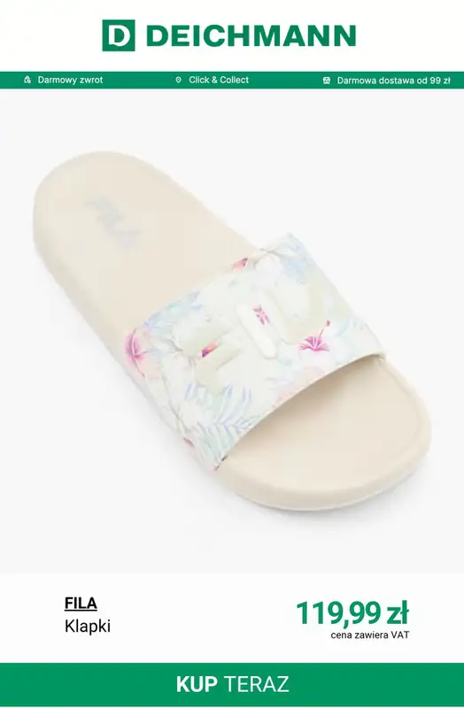 Deichmann - gazetka promocyjna Klapki basenowe damskie od poniedziałku 15.06  - strona 12