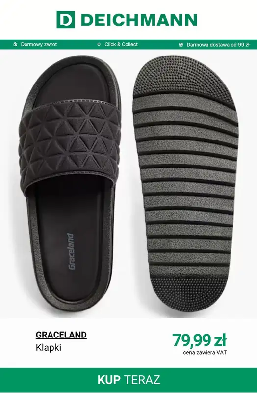 Deichmann - gazetka promocyjna Klapki basenowe damskie od poniedziałku 15.06  - strona 11