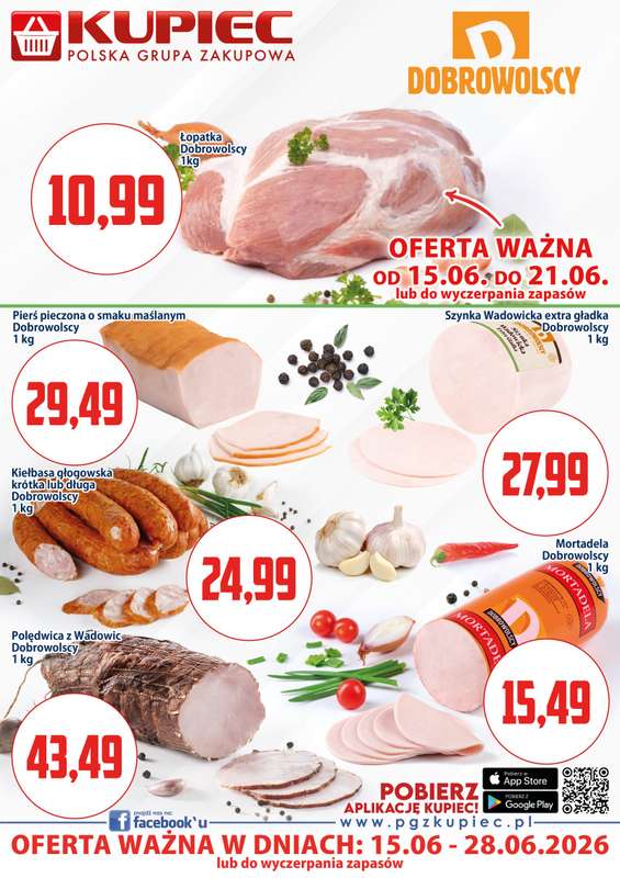 Kupiec - gazetka promocyjna Oferta plakatowa od poniedziałku 15.06 do niedzieli 28.06