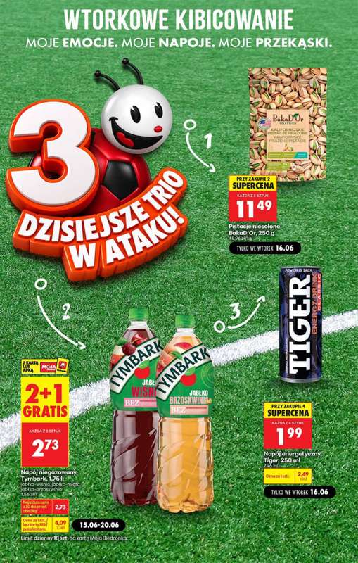 Biedronka - gazetka promocyjna Wtorkowe kibicowanie od poniedziałku 15.06 do soboty 20.06 - strona 3