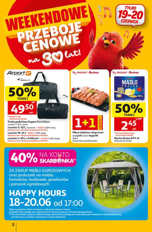 Auchan - gazetka promocyjna Gazetka 30 Lat Hipermarket Auchan od czwartku 18.06 do środy 24.06 - strona 2